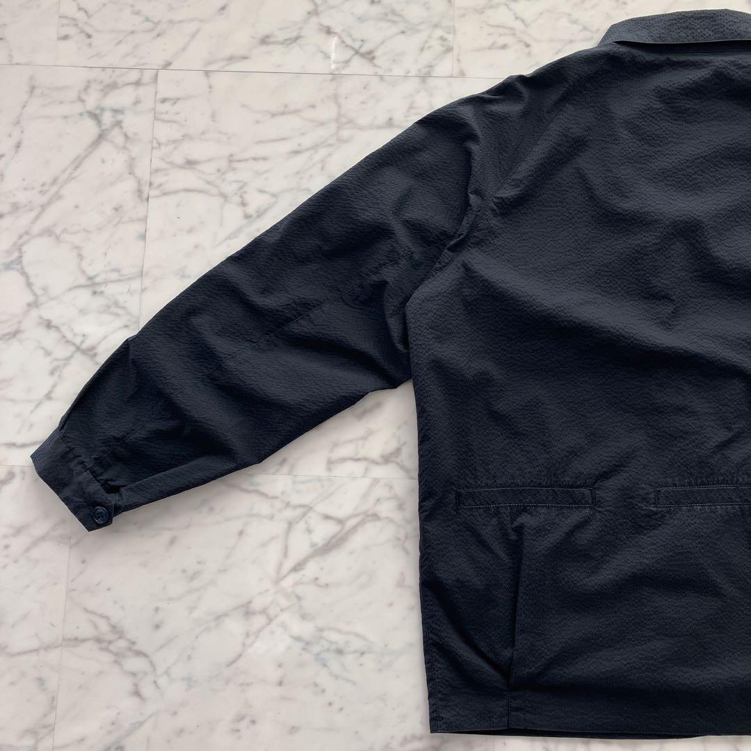 【美品】SASSAFRAS ジャケット ネイビー 背面ポケット付き 日本製 Ｌ