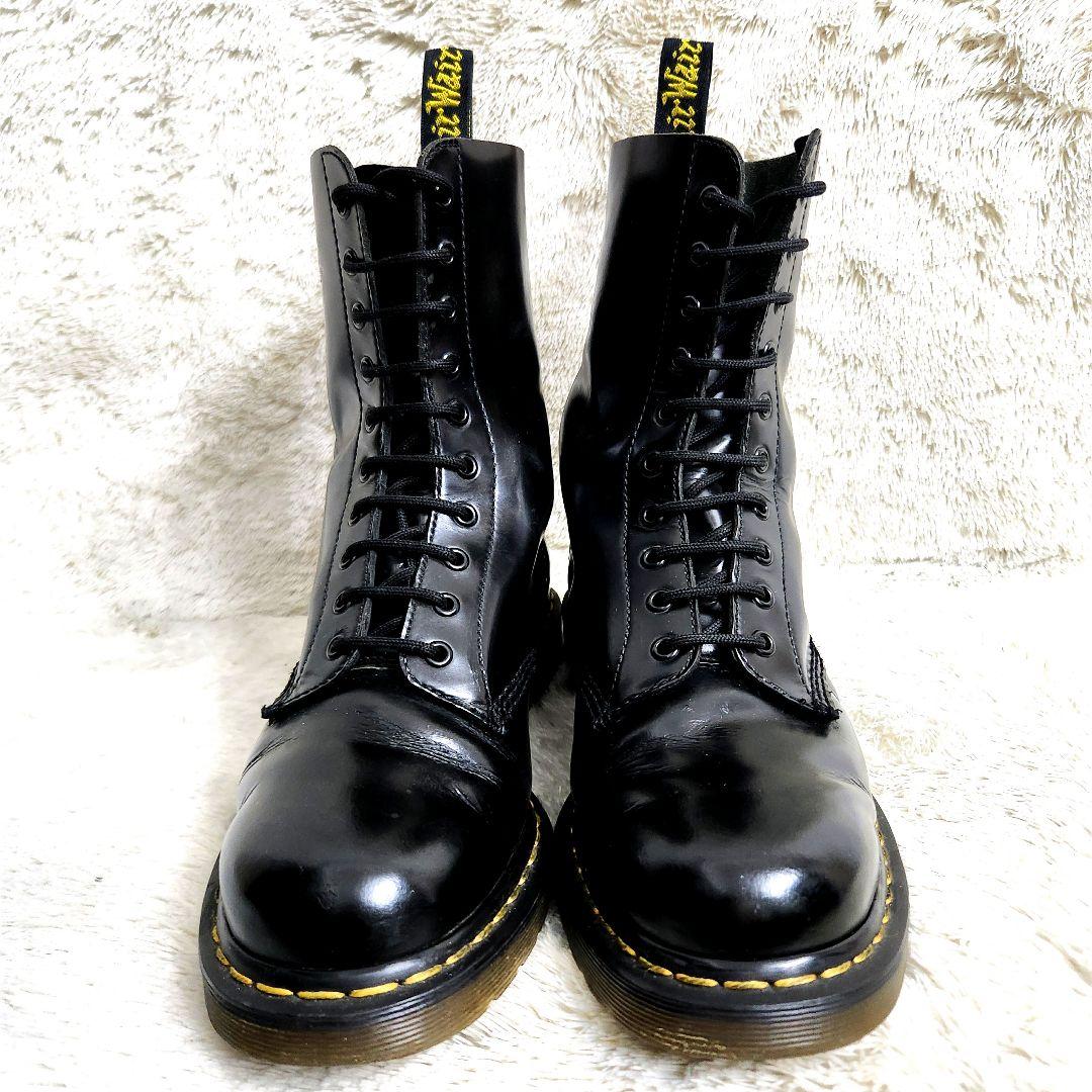 と*ら様 希少　ドクターマーチン　本革　10ホール　ブーツ　黒　UK10　29.