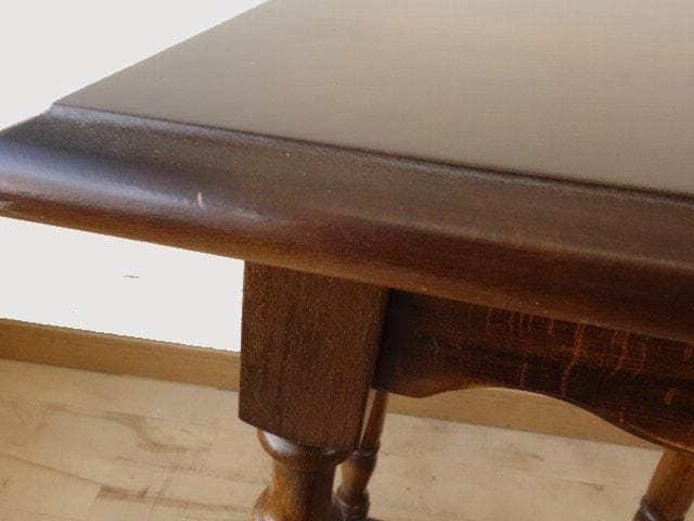 カリモク　コロニアル　花台　サイドテーブル　USED　再塗装済