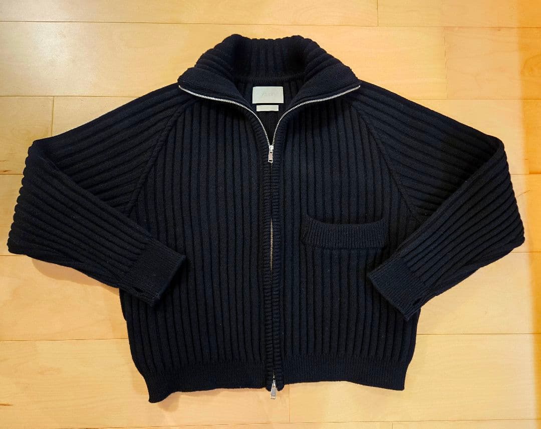 【新品】YOKE Wide Rib Highneck Zip Cardigan