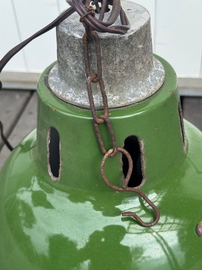 ヴィンテージ 東芝 グリーン ペンダントライト ランプシェード 昭和レトロ 大