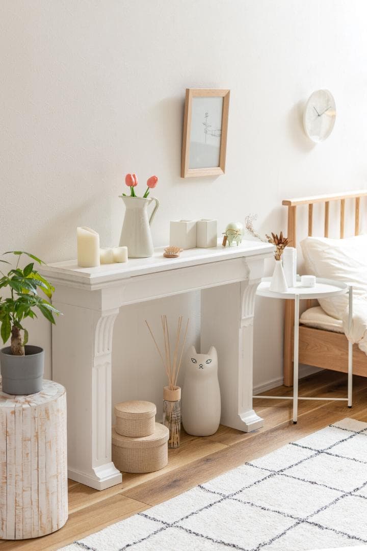 アンティーク調 マントルピース　ホワイト☆暖炉 リビング 幅100