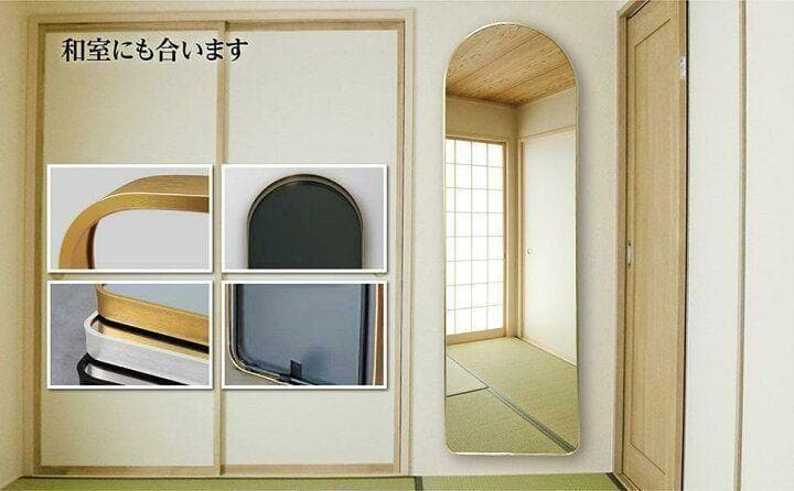 スタンドミラー 姿見鏡 全身鏡 全身大型鏡 壁掛け アーチ形 1126-8