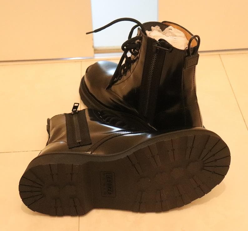 KENZOケンゾー 新品メンズレザーブーツ 43 95700円箱付き 黒 28