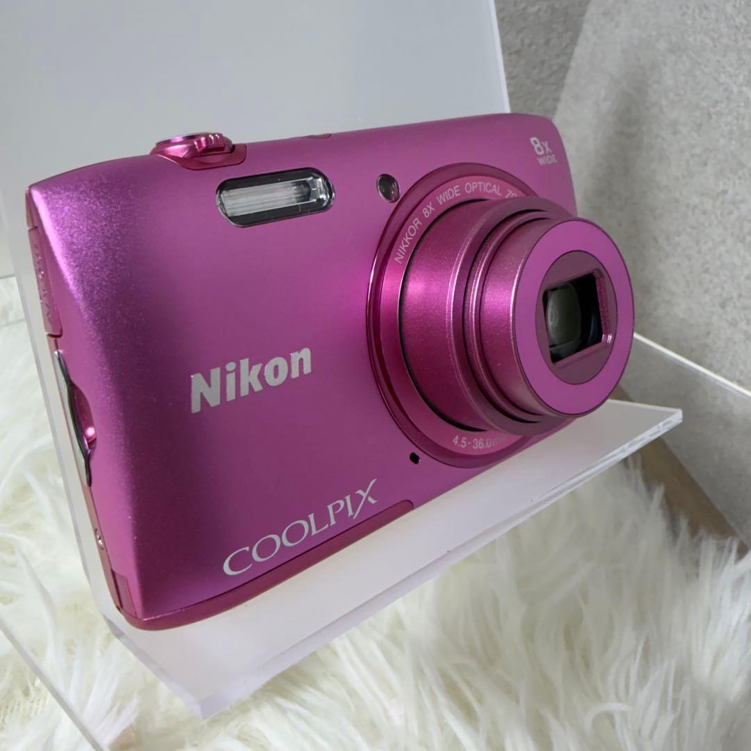 【極美品】Nikon ニコン COOLPIX S3600 ピンク 付属品多数
