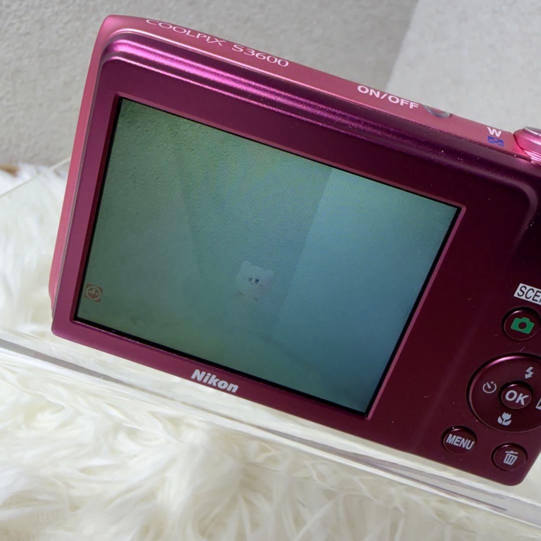 【極美品】Nikon ニコン COOLPIX S3600 ピンク 付属品多数