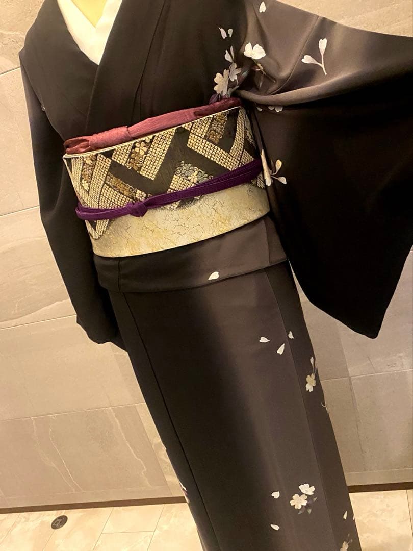 ほーさん　訪問着 月花桜模様　　未使用　袋帯セット