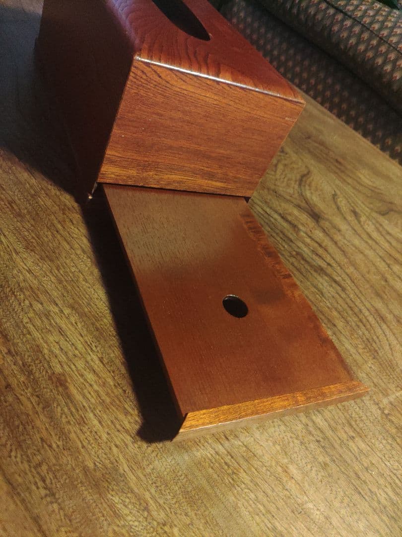 希少　ティッシュボックス　ハンドメイド　日本製　無垢　レトロ　アンティーク