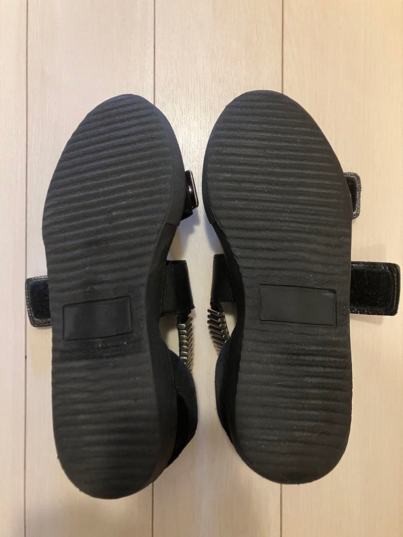 TOGA PULLA トーガ メタルサンダル コンチョ 38サイズ 黒 ブラック