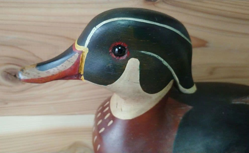 Tom Taber（トム・タバー:アメリカ彫刻家）カモの木彫デコイ