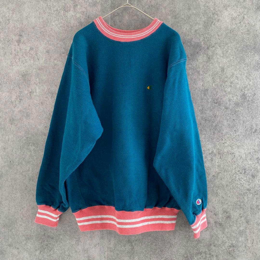 Champion reverse weave 90s リブライン スウェット