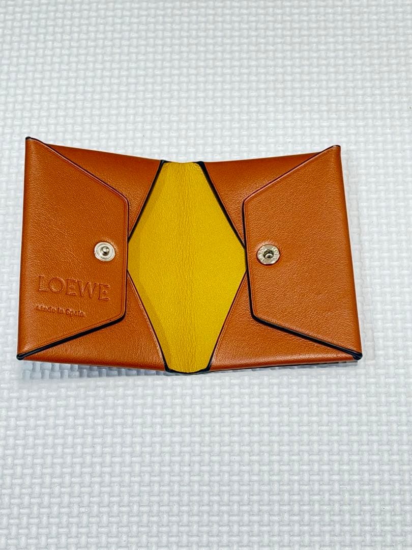 LOEWE レザー名刺入れ ブラウン