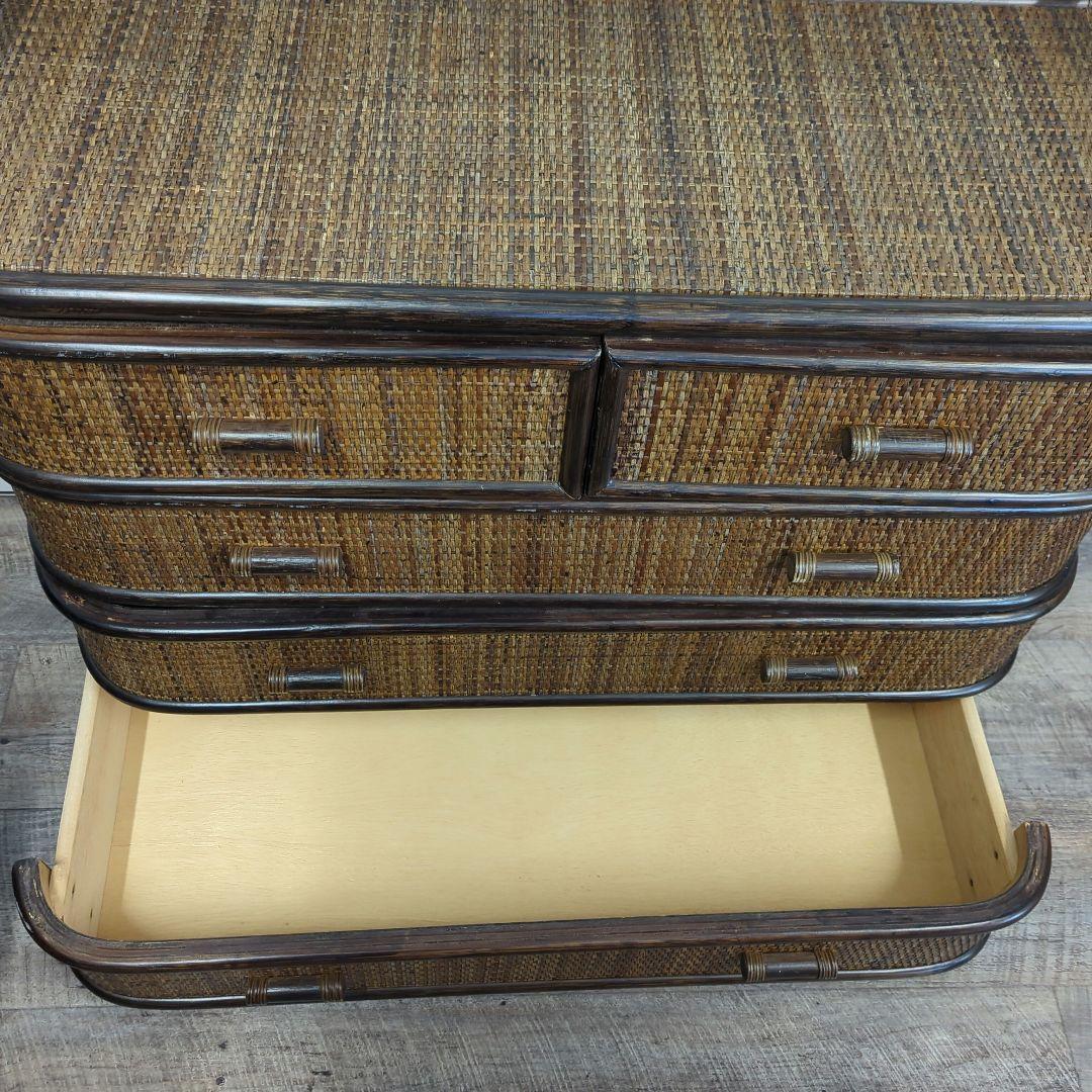 【東京都お引取り】籐　ラタン チェスト 4段