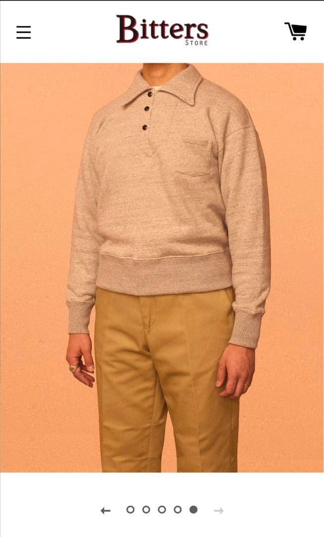 v*h様 G&F Co. BUTTON UP SWEATSHIRT 42