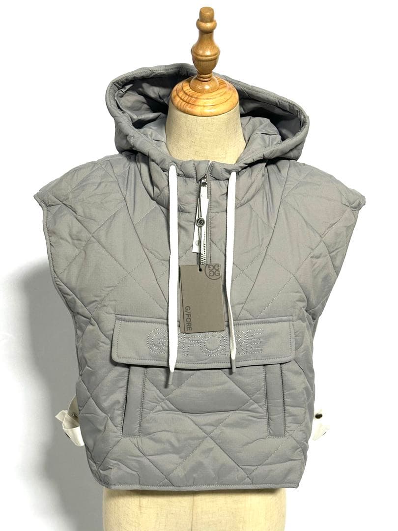 セール❣️新作G/FOREジーフォアレディーキルティングベストsizeMグレー
