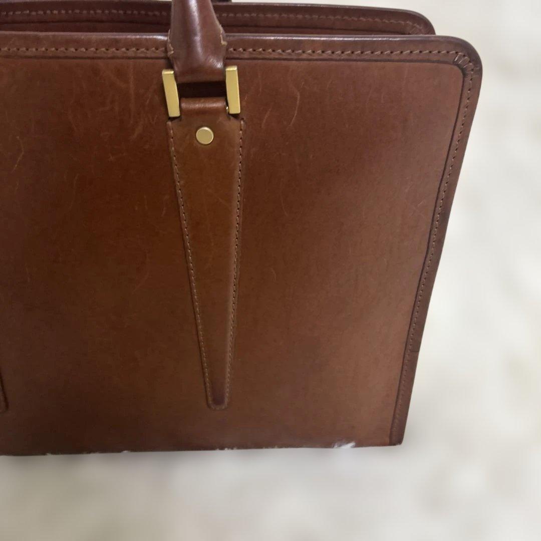 大峡製鞄　おおばせいほう　ビジネスバッグ　ブリーフケース　A4収納可能　ブラウン