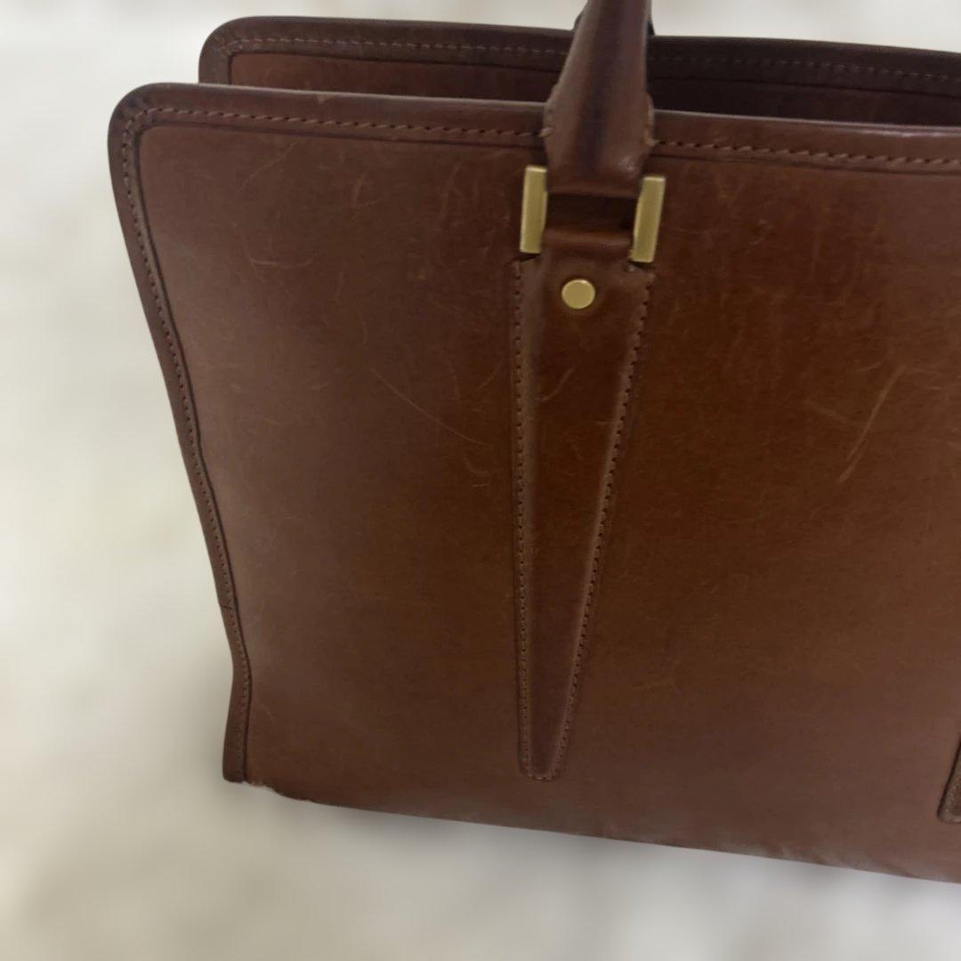 大峡製鞄　おおばせいほう　ビジネスバッグ　ブリーフケース　A4収納可能　ブラウン