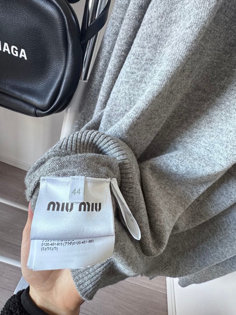 miu miu グレー ポロセーター,44
