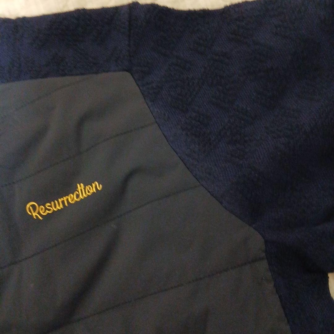 レザレクション レディース GMニットコンビネーションパデットブルゾン紺