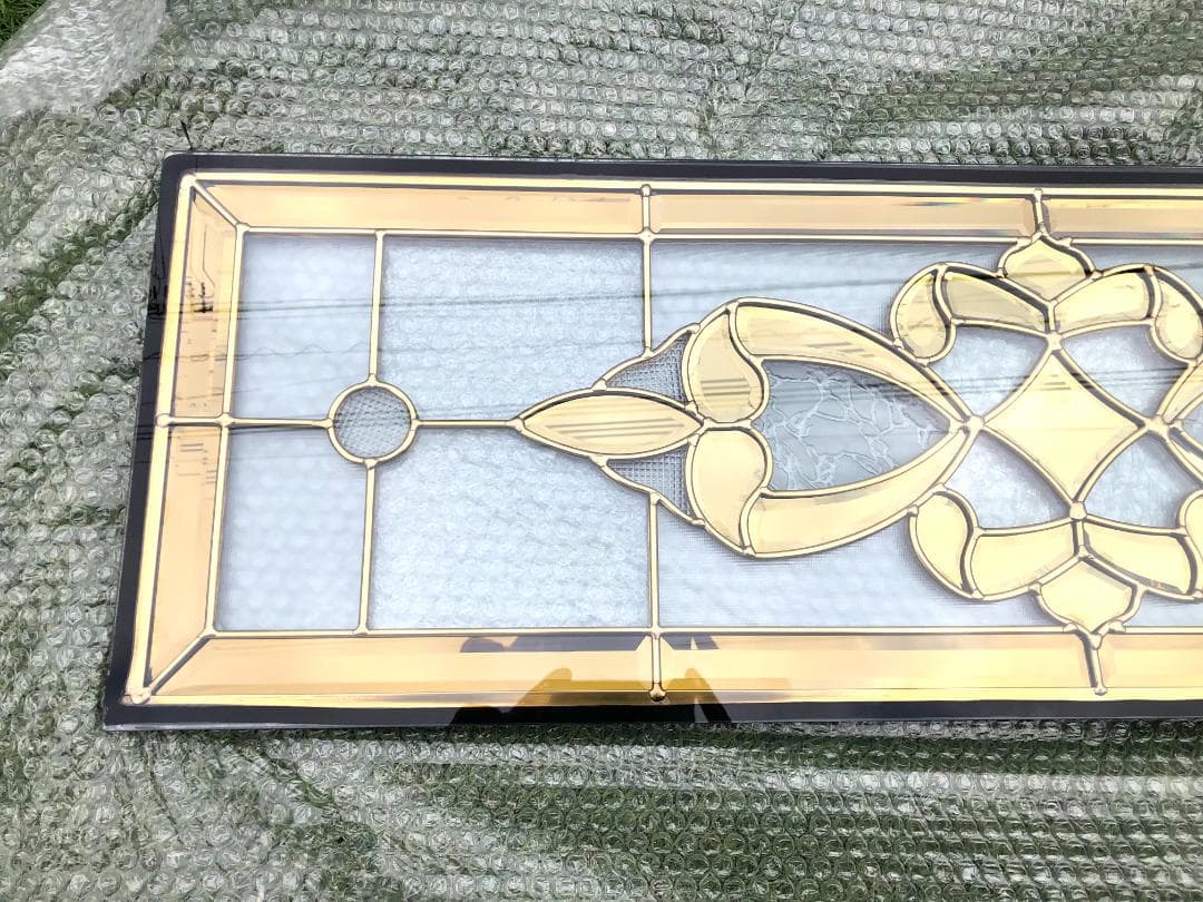 大型 ステンドグラスパネル 三重構造 高性能 リフォーム 窓 飾壁 玄関 DIY