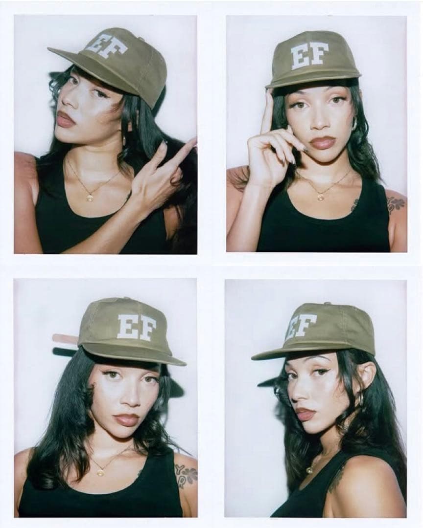 ★新品タグ付き★Extnded Family EF ロゴ刺繍 キャップ カーキ