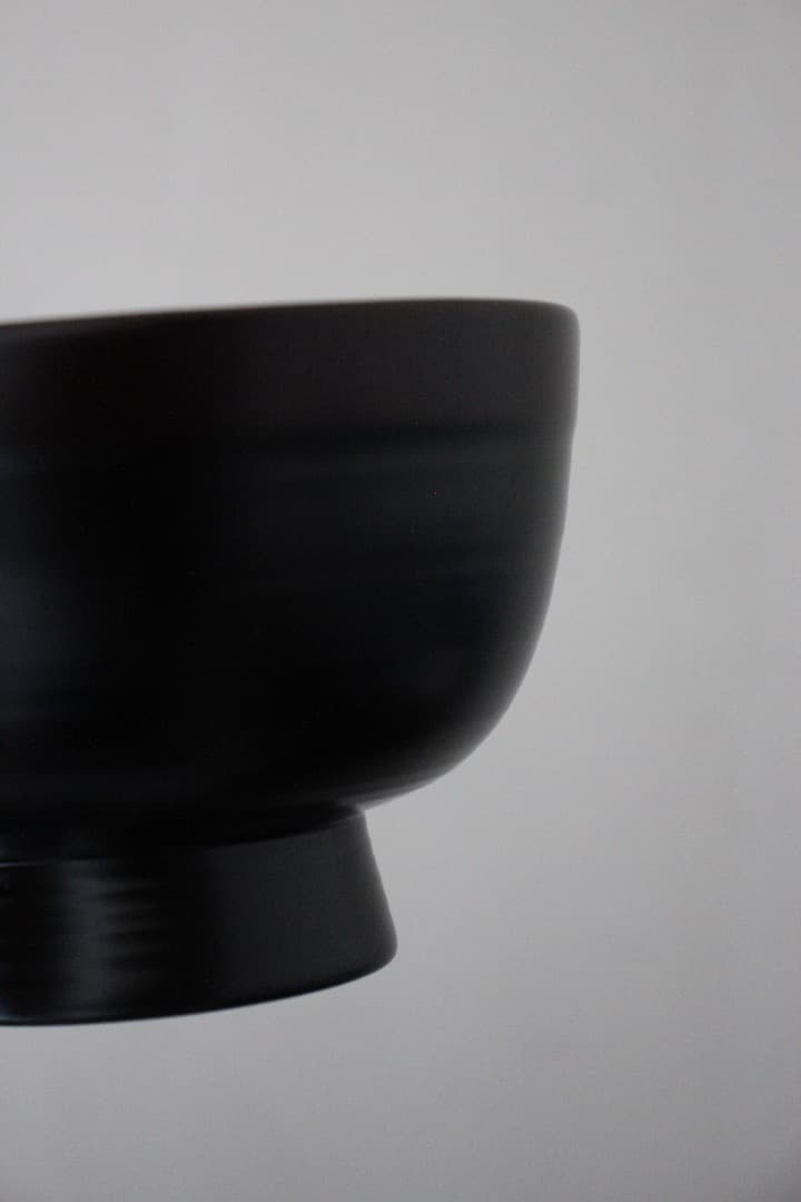 未使用　塗師　佐川泰正　筋挽大椀　黒　お椀