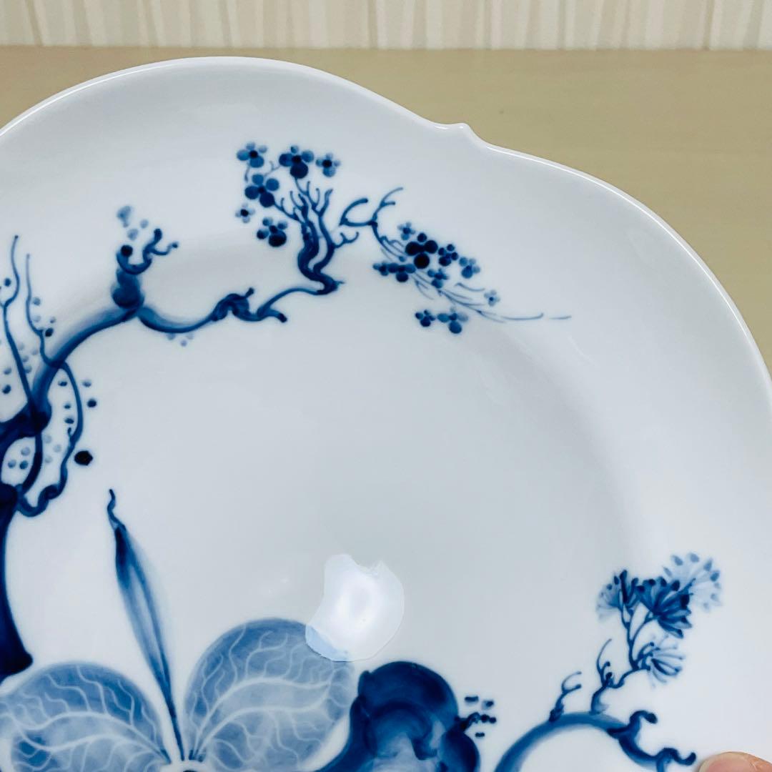 未使用 Meissen マイセン ブルーオーキッド スーププレート 深皿