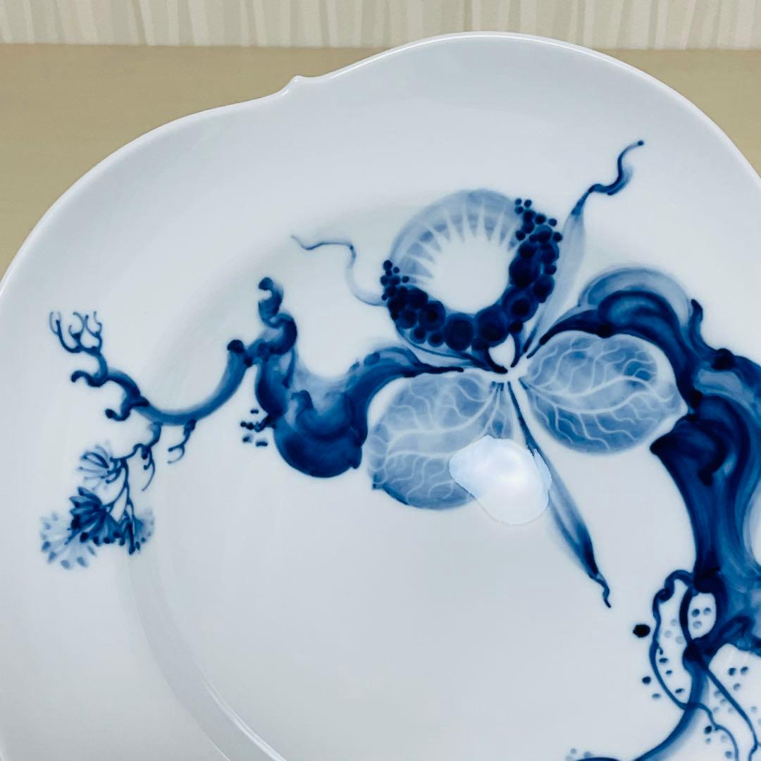 未使用 Meissen マイセン ブルーオーキッド スーププレート 深皿