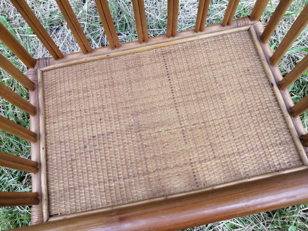 ヴィンテージ　コイズミ　ラタン　ランドリーラック　ランドリーバスケット　脱衣籠