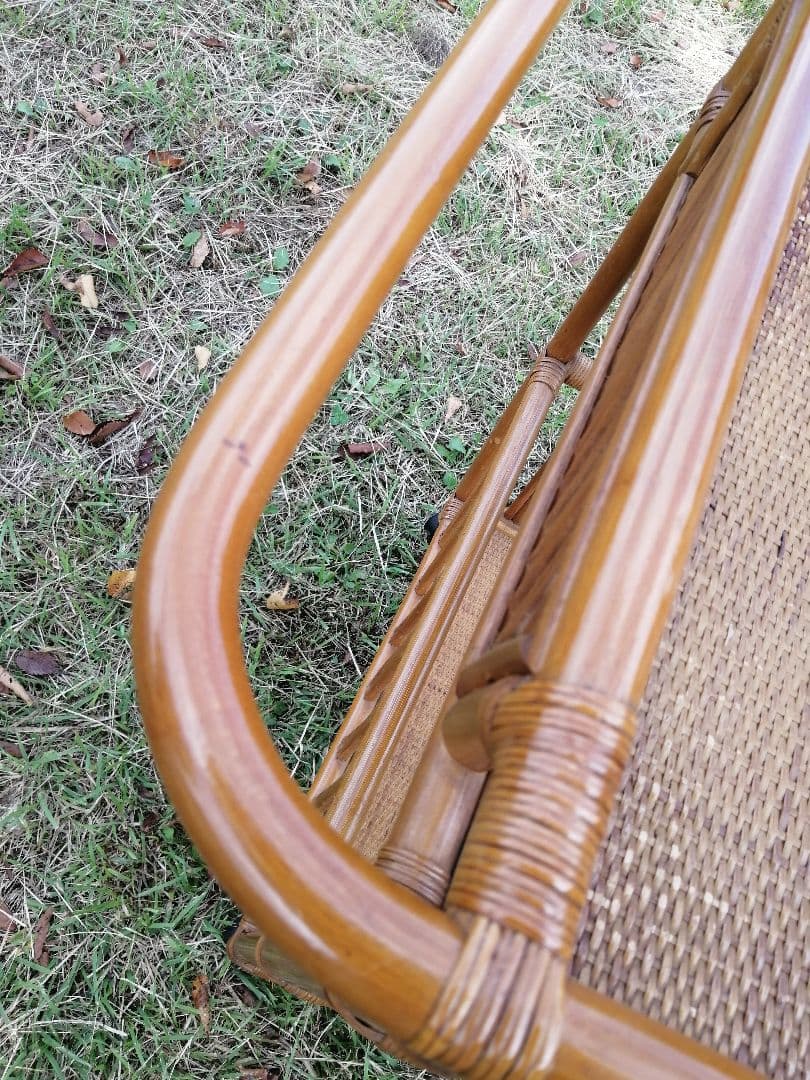 ヴィンテージ　コイズミ　ラタン　ランドリーラック　ランドリーバスケット　脱衣籠