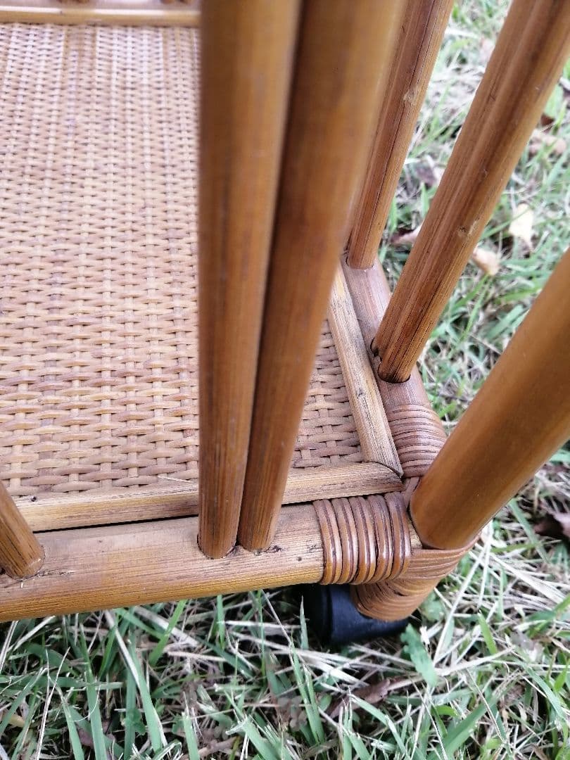 ヴィンテージ　コイズミ　ラタン　ランドリーラック　ランドリーバスケット　脱衣籠