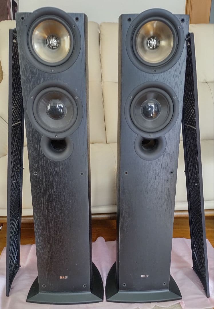 KEF iQ50 美品 トールボーイスピーカー 付属品一式 ベルデンケーブル ②