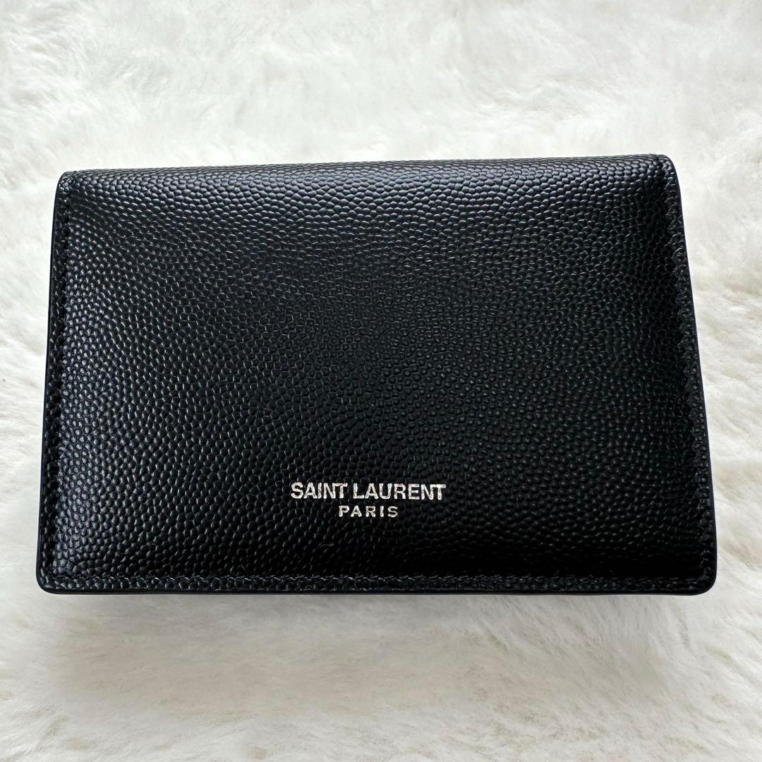 未使用級✨サンローラン カードケース 名刺入れ レザー ブラック ビジネス