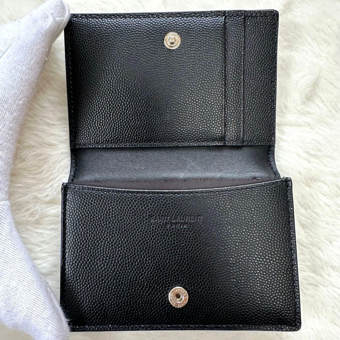 未使用級✨サンローラン カードケース 名刺入れ レザー ブラック ビジネス