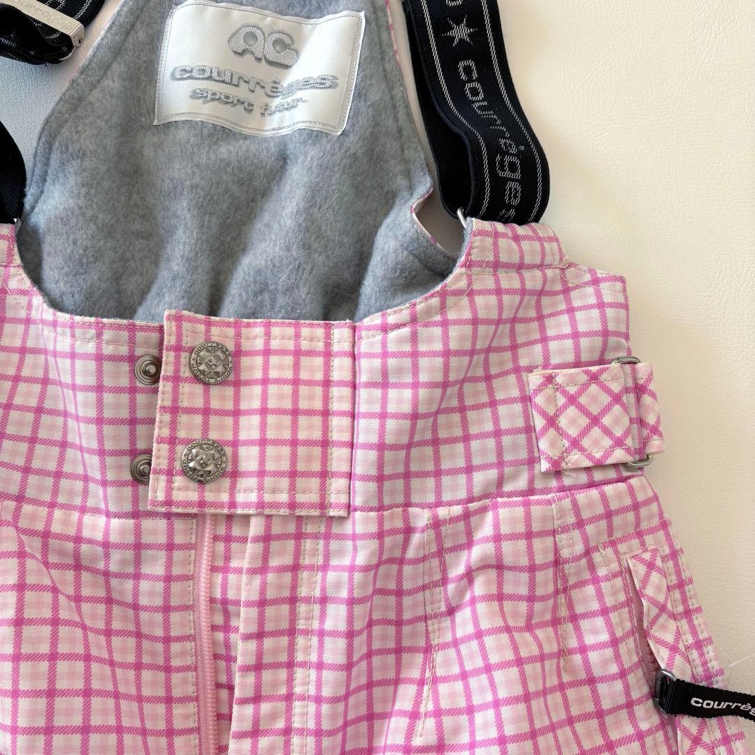 ■希少未使用品COURRÈGESスキースノーボードウェア上下ヴィンテージピンクM