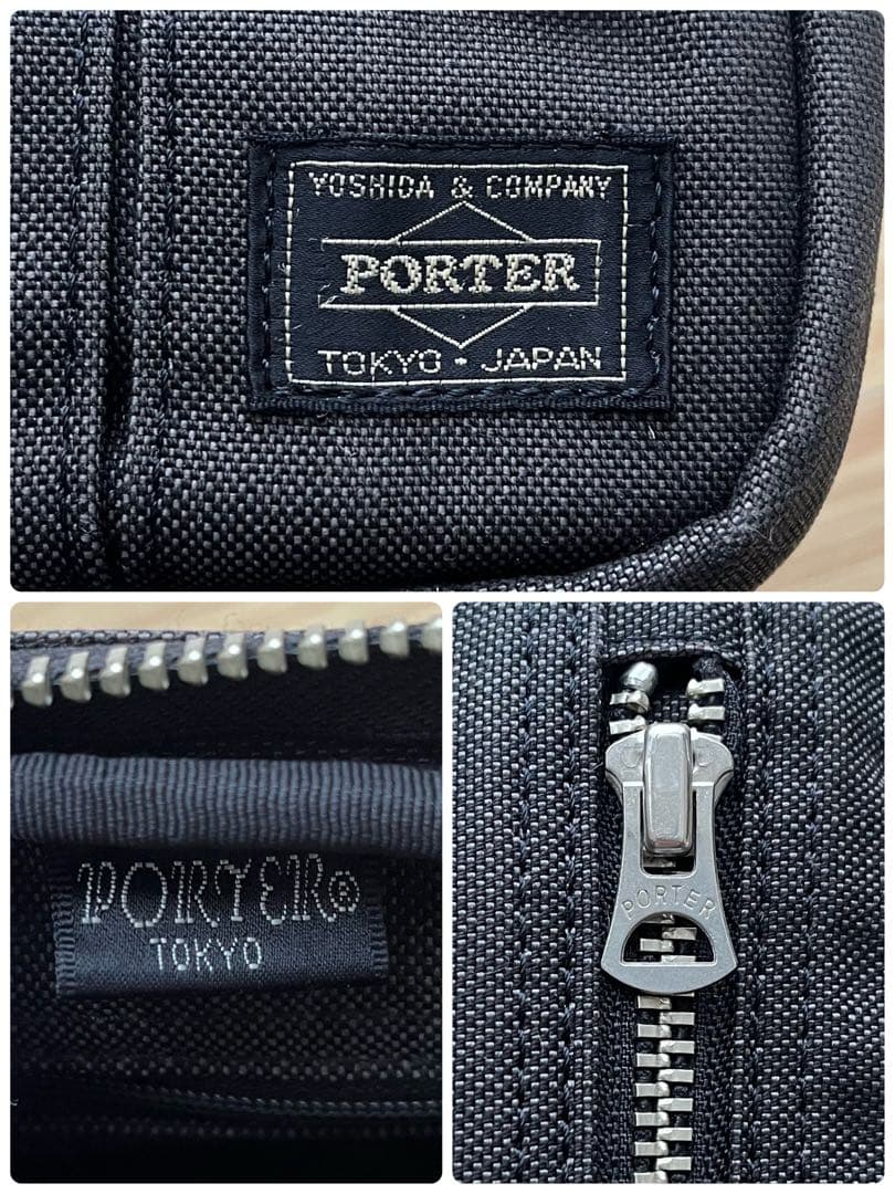 美品 ポーター スモーキー ブラック ハンドバッグ ショルダーバッグ ポーチ