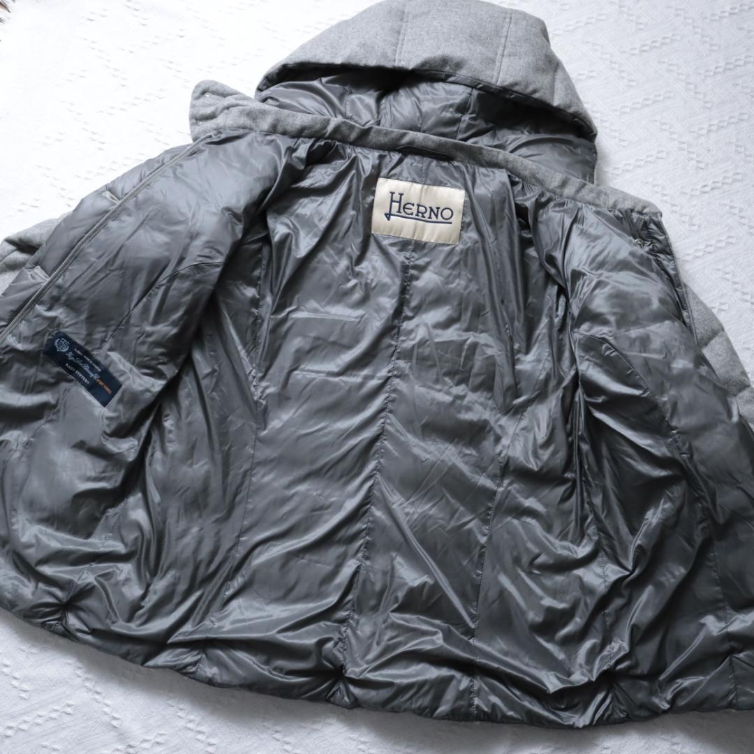 HERNO ヘルノ　ダウンジャケット　コート　ロロピアーナ生地　シルク　48