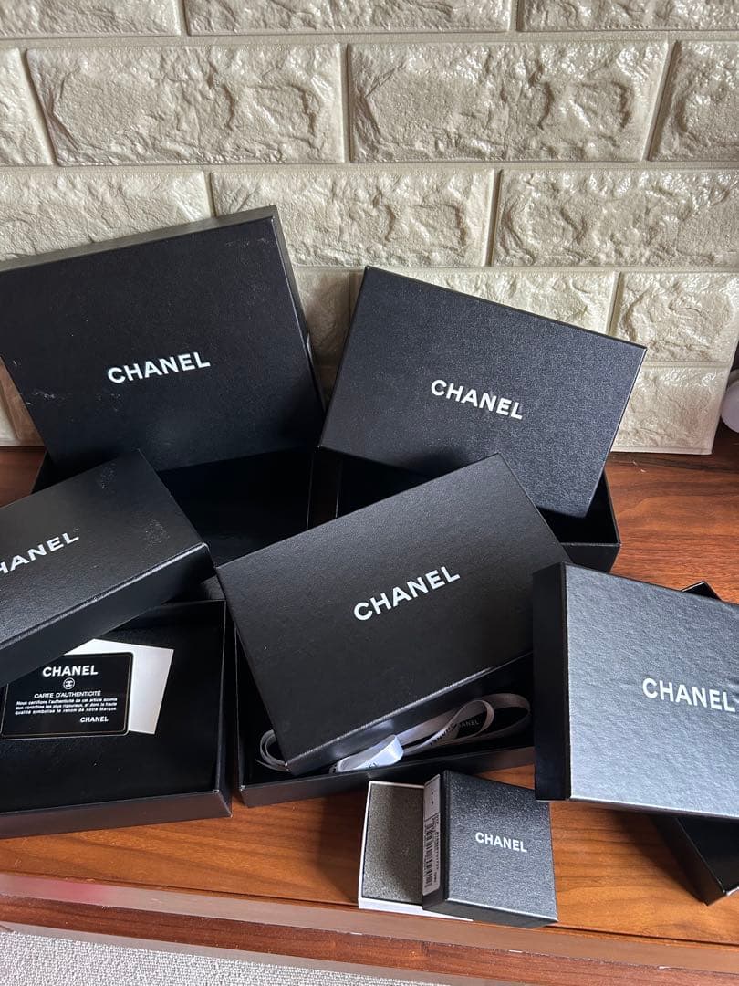 CHANELギフトボックスまとめセット 黒6個空箱