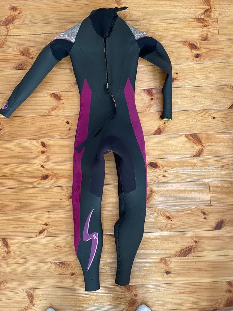 フルスーツ ウェットスーツ ブラック/パープル