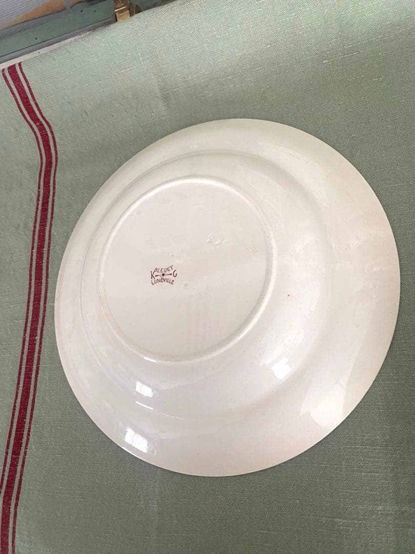 フランスアンティークLunevilleリュネヴィルBLEUET矢車菊 深皿【A】