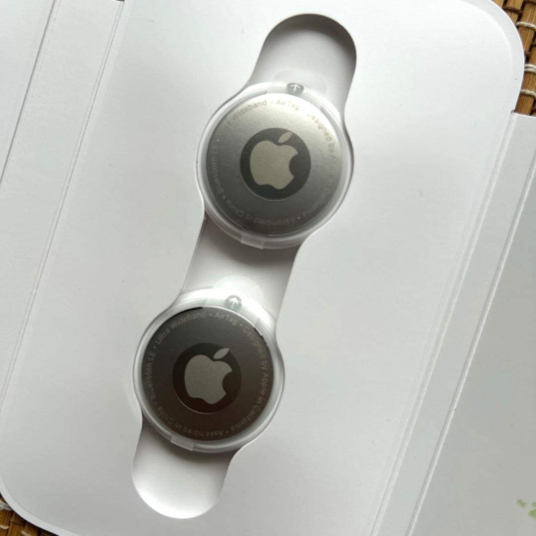 Air tag 2個セット　財布用ケース＋ケースキーチェーン付き