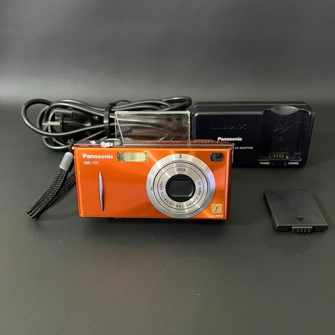【動作確認済/極美品】Panasonic LUMIX DMC-FX1 オレンジ