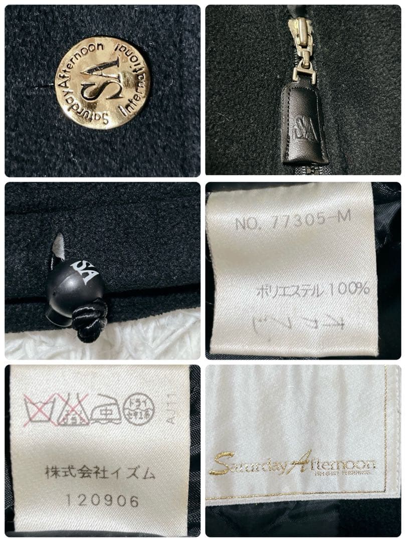 【2229】✨美品✨ フリースジャケット　ゴルフモチーフ　ロング　ポケット多数