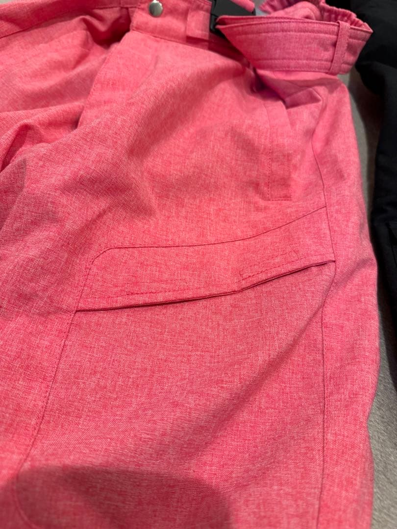 DESCENTE 子ども用スキーウェア 黒とピンク