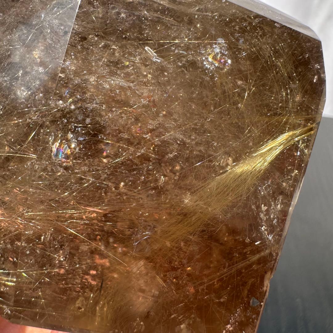 天然石ルチルクォーツのポイント　原石　置物NO.051107