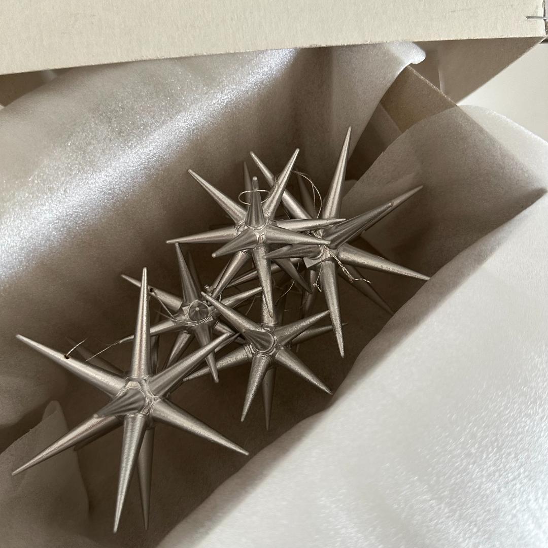 ベツレヘムの星　オーナメント　銀の星　大2個 小3個セット