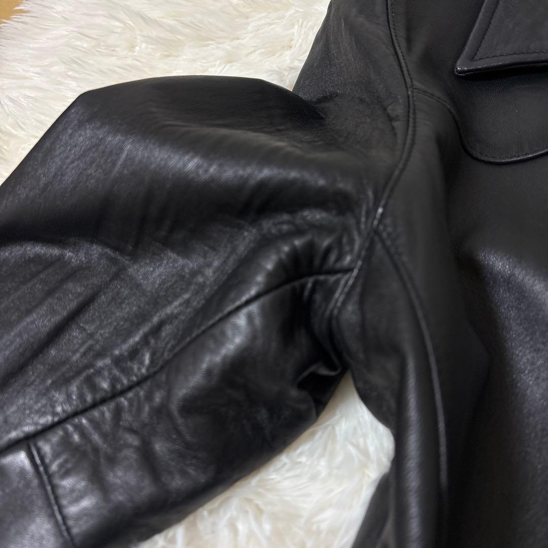 CHEVIGNON シェビニオン　レザーライダースジャケット　シングル　ベルト