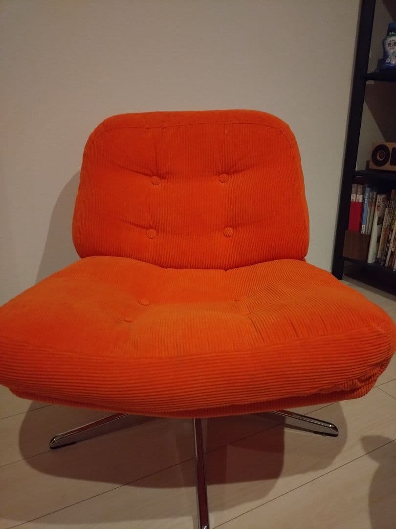 IKEA ディヴリンゲ オレンジ コーデュロイ 1人掛けソファ