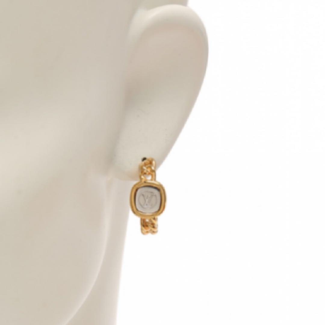 LOUIS VUITTON ルイヴィトン ピアス ゴールド シルバー LVロゴ