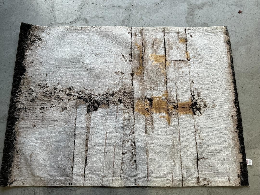 【廃番】KARE / カレ｜200x140cm｜アブストラクトラグ｜グレーライン